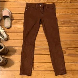 Brown suede 7 for all man kind pants